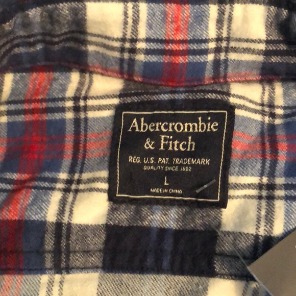 Men’s red and blue flannel shirt - Picture 3 of 4